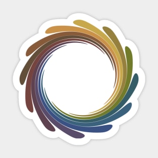 Earthy color wheel whorl Sticker